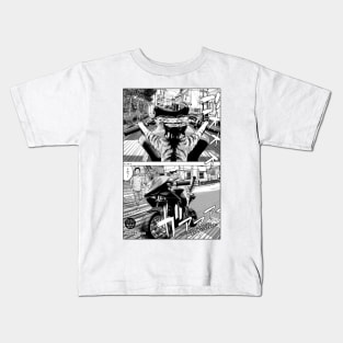 Under Ninja - Cat on bike Kids T-Shirt